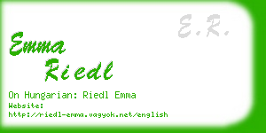 emma riedl business card